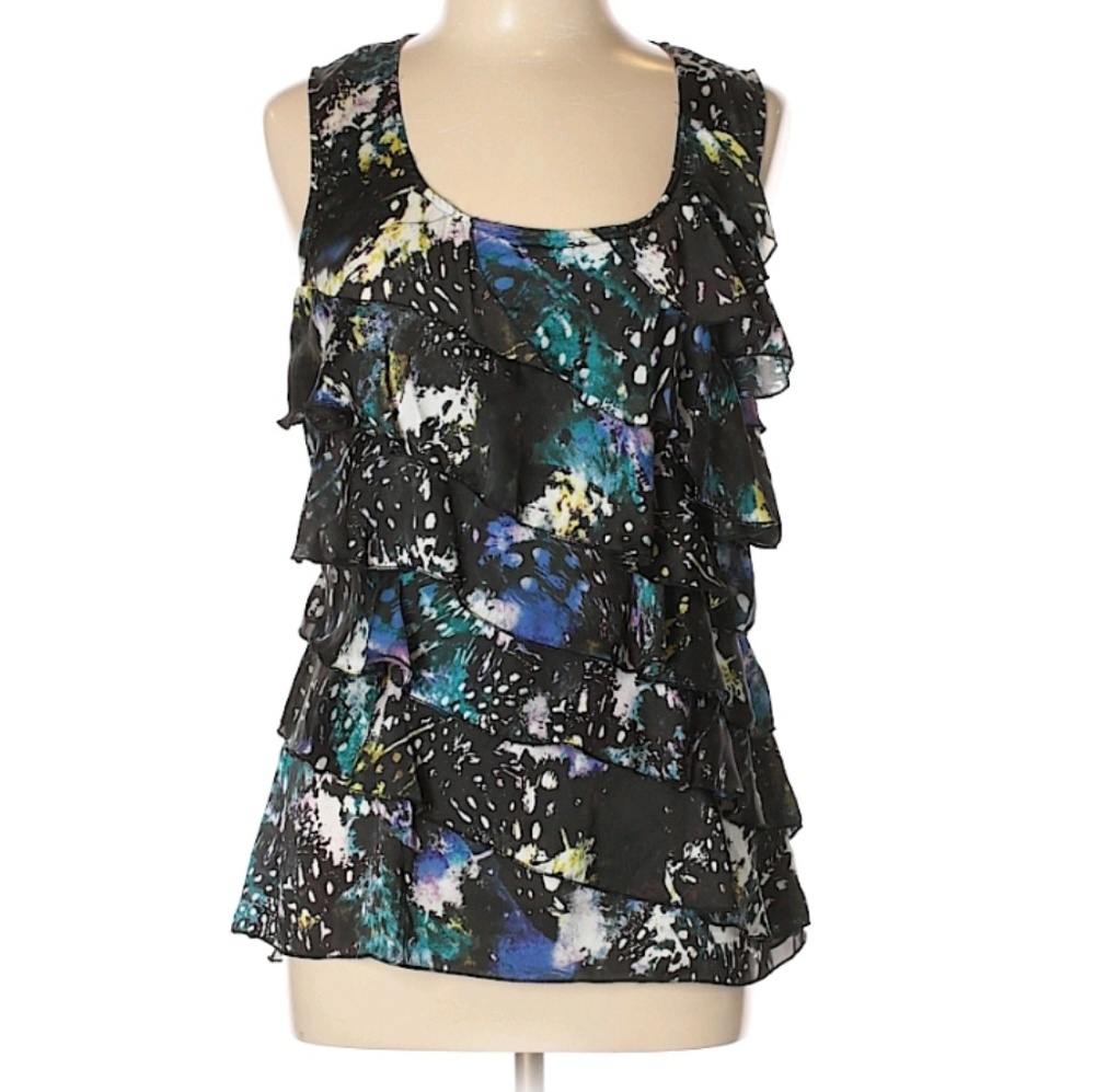 Colorful Ruffled tank